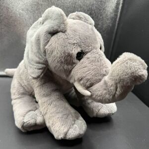Aurora Destination Nation Elephant Plush Gray Stuffed Animal Toy Soft Bean Gray